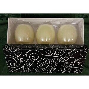 Set of 3 Flameless Wax Candles with off switch & timer NIB